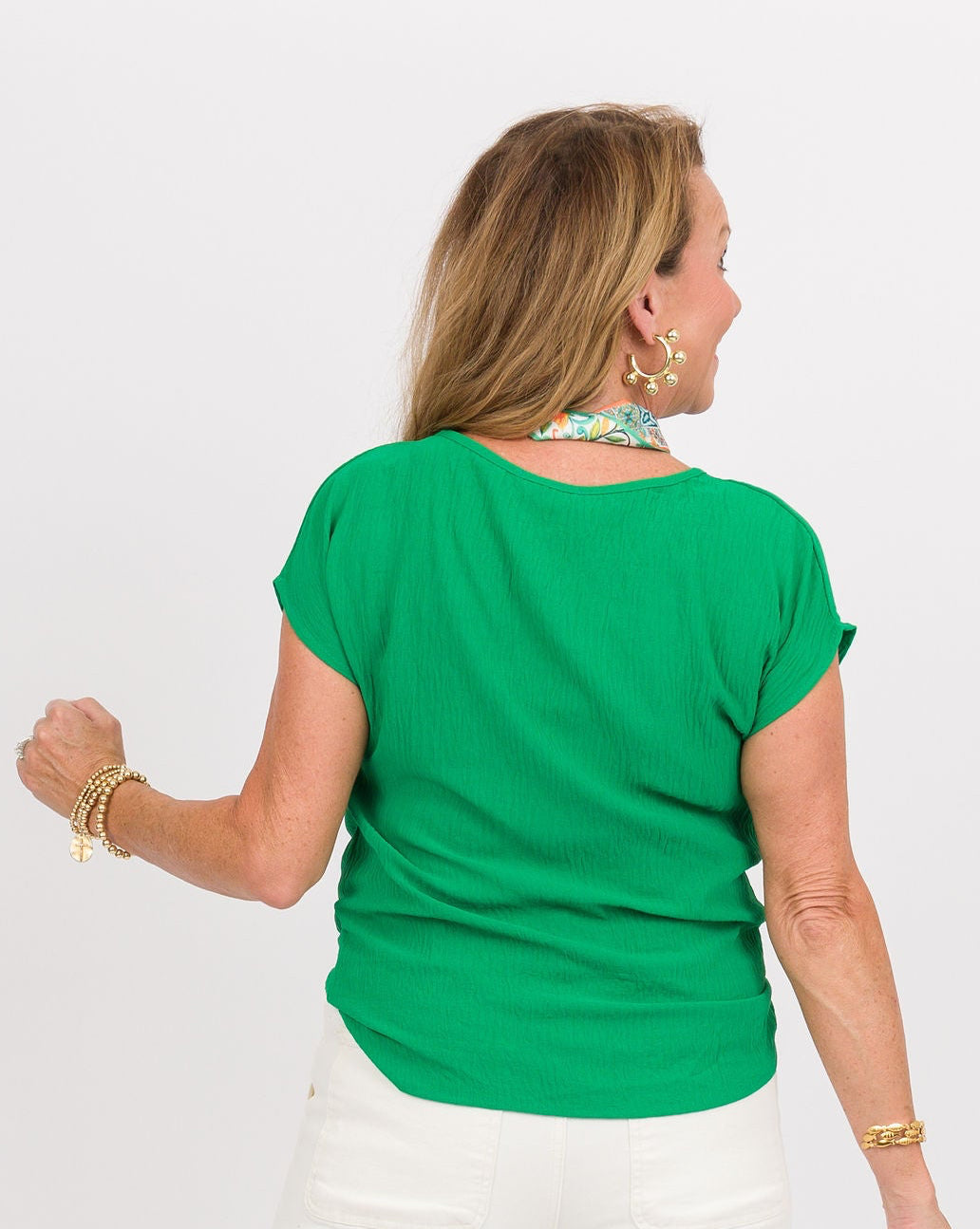 Knot Your Basic Kelly Green Top