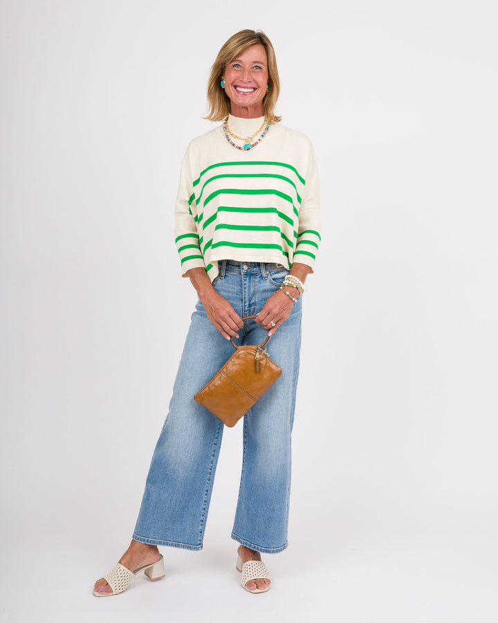 Kerisma Aja Striped Sweater - Green and Beige