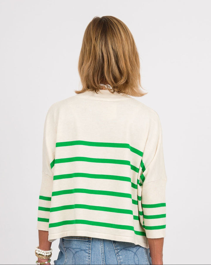 Kerisma Aja Striped Sweater - Green and Beige