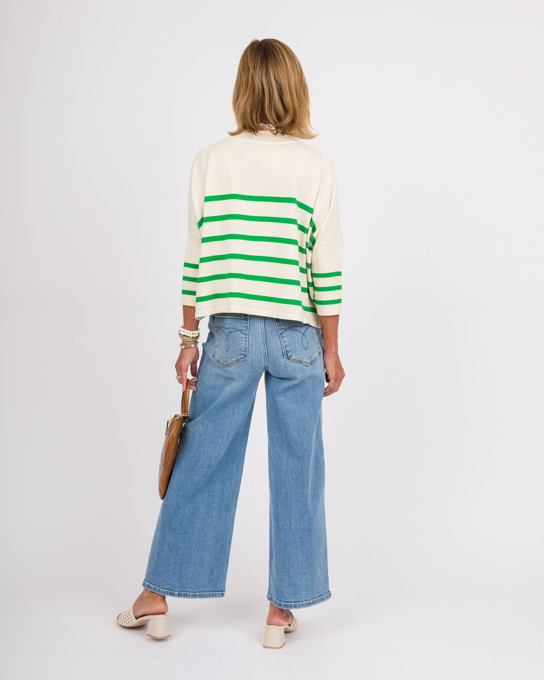 Kerisma Aja Striped Sweater - Green and Beige