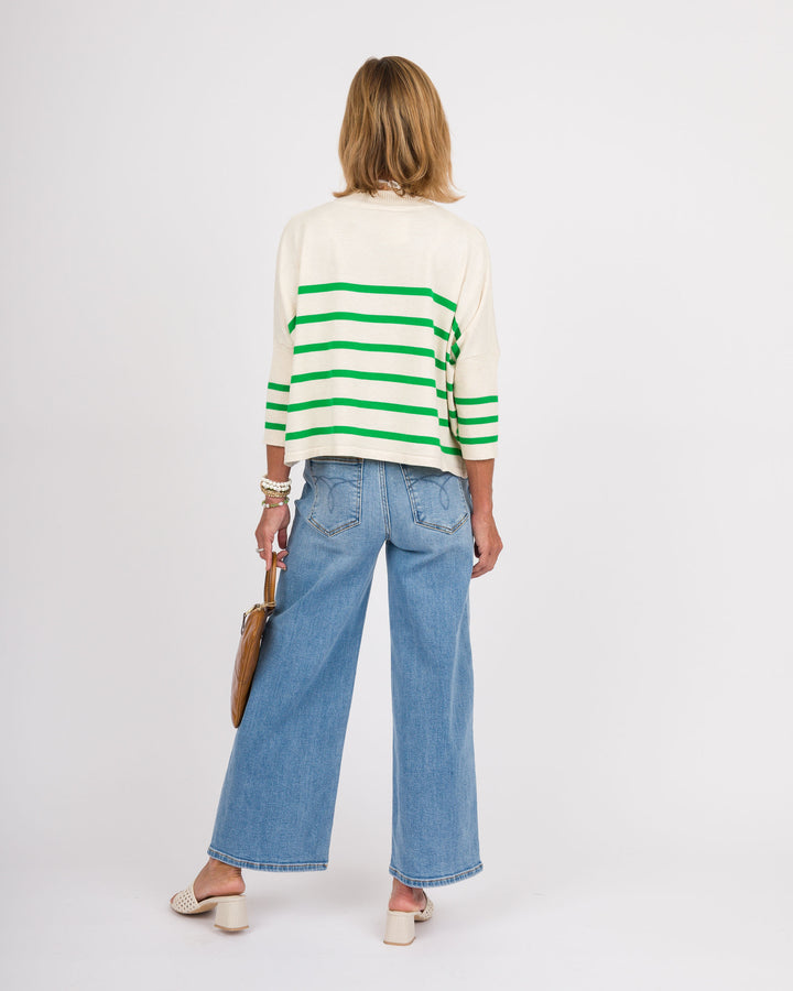 Kerisma Aja Striped Sweater - Green and Beige