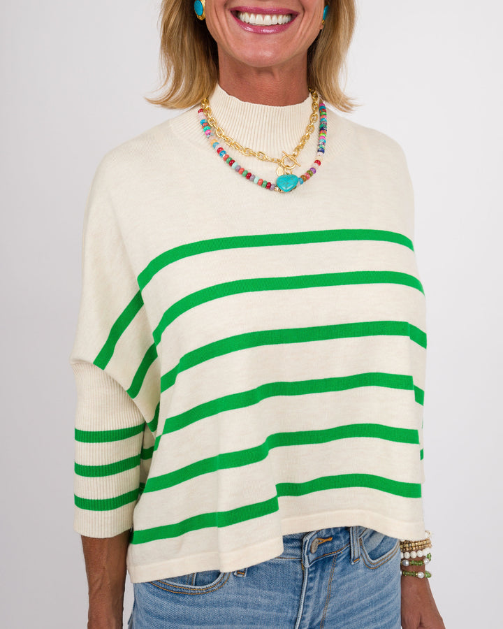 Kerisma Aja Striped Sweater - Green and Beige