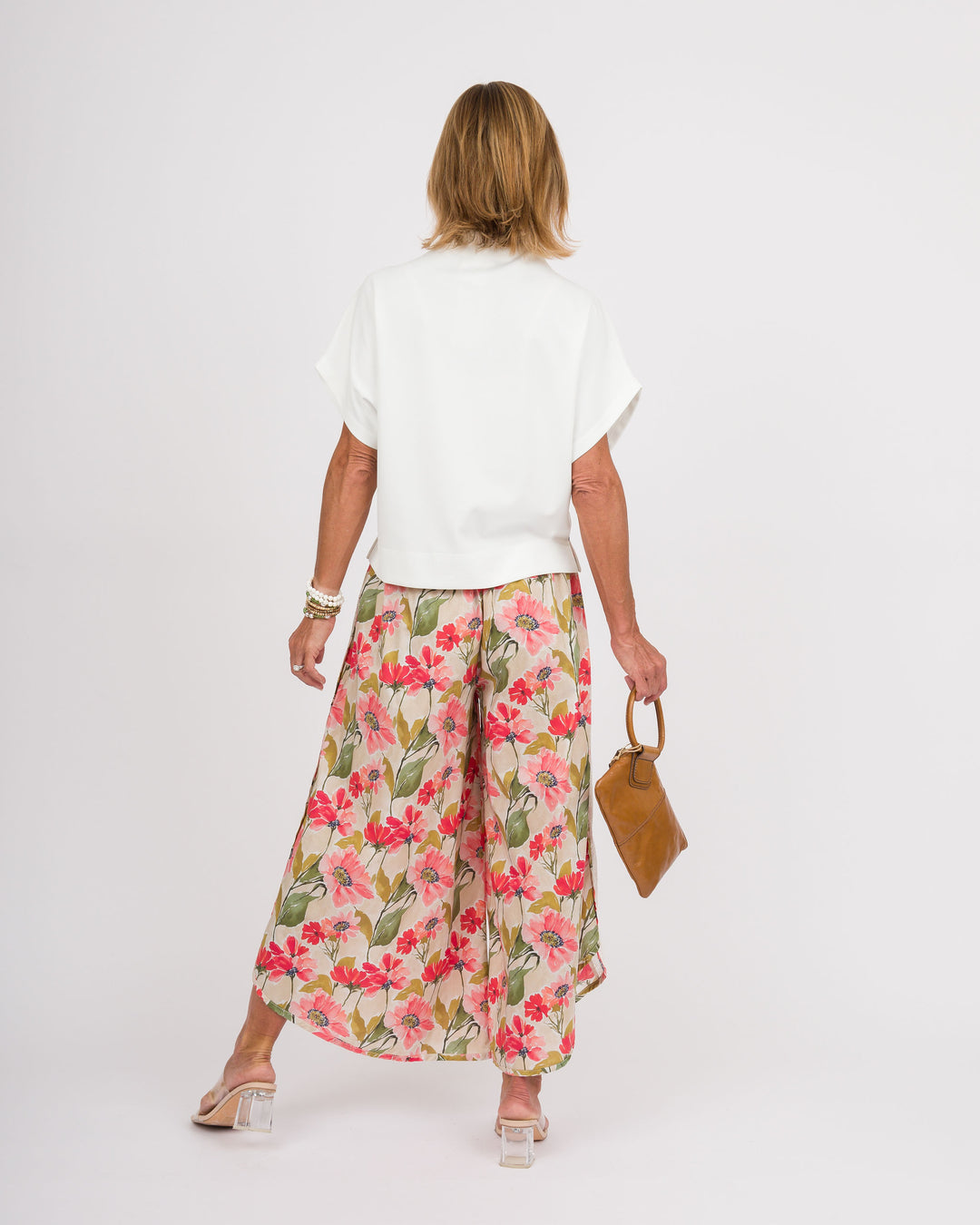 Blair Mock Neck Short Sleeve Top - Off-White