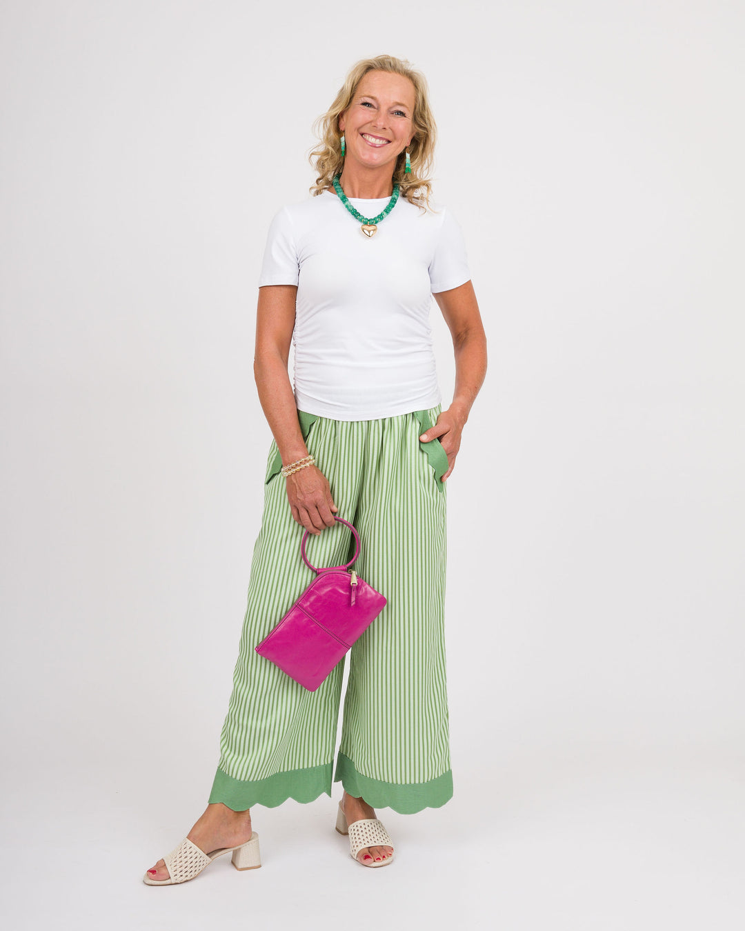 Tasha Ruched Tee - White