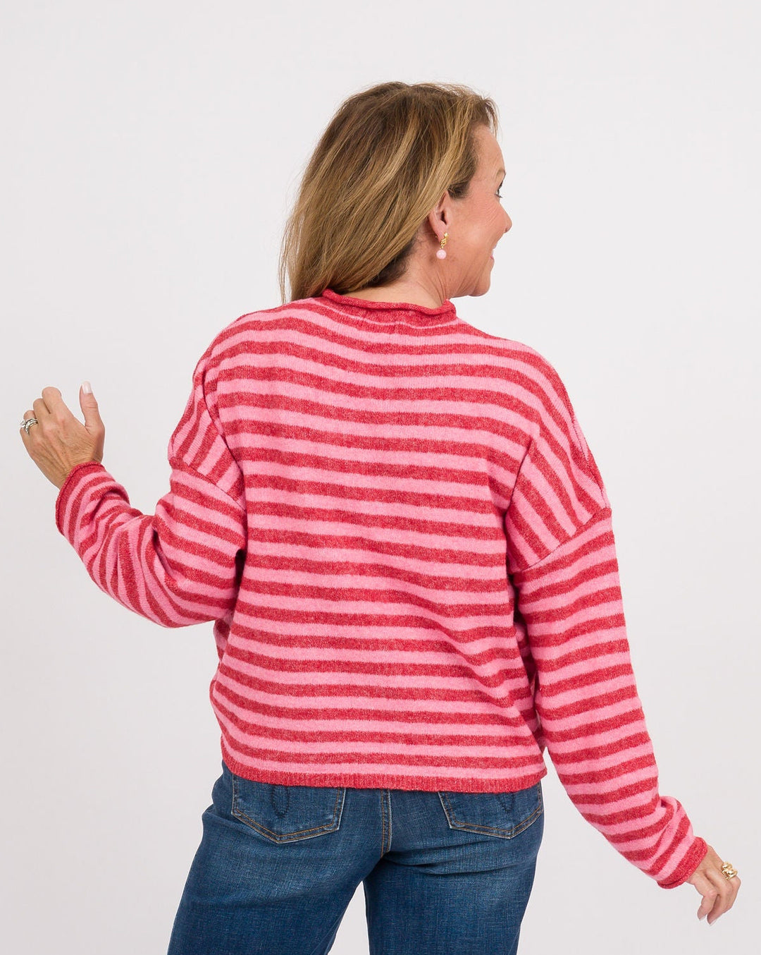 Piper Cardigan - Red Stripe