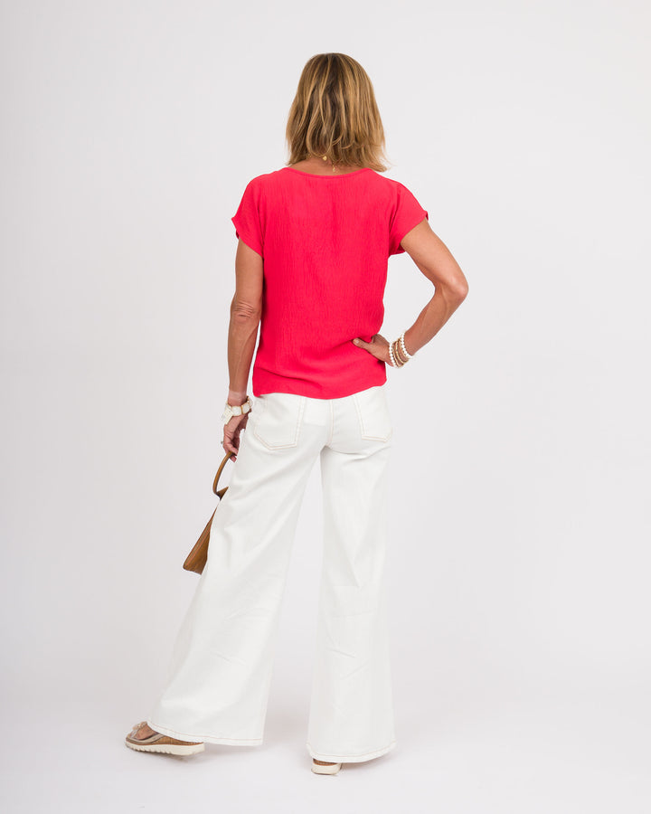 Knot Your Basic Red Top