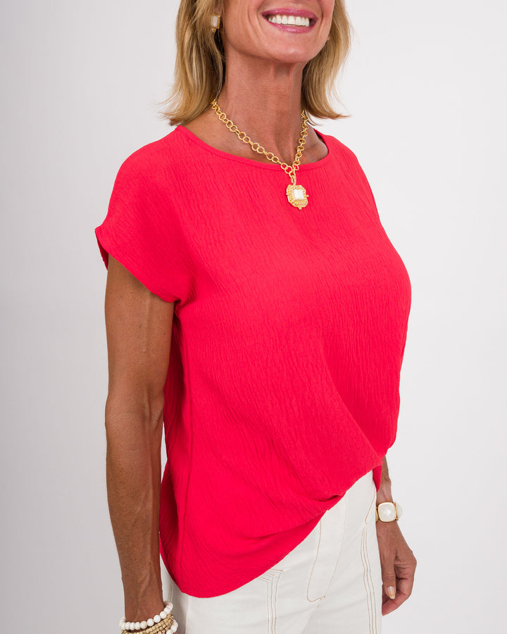 Knot Your Basic Red Top