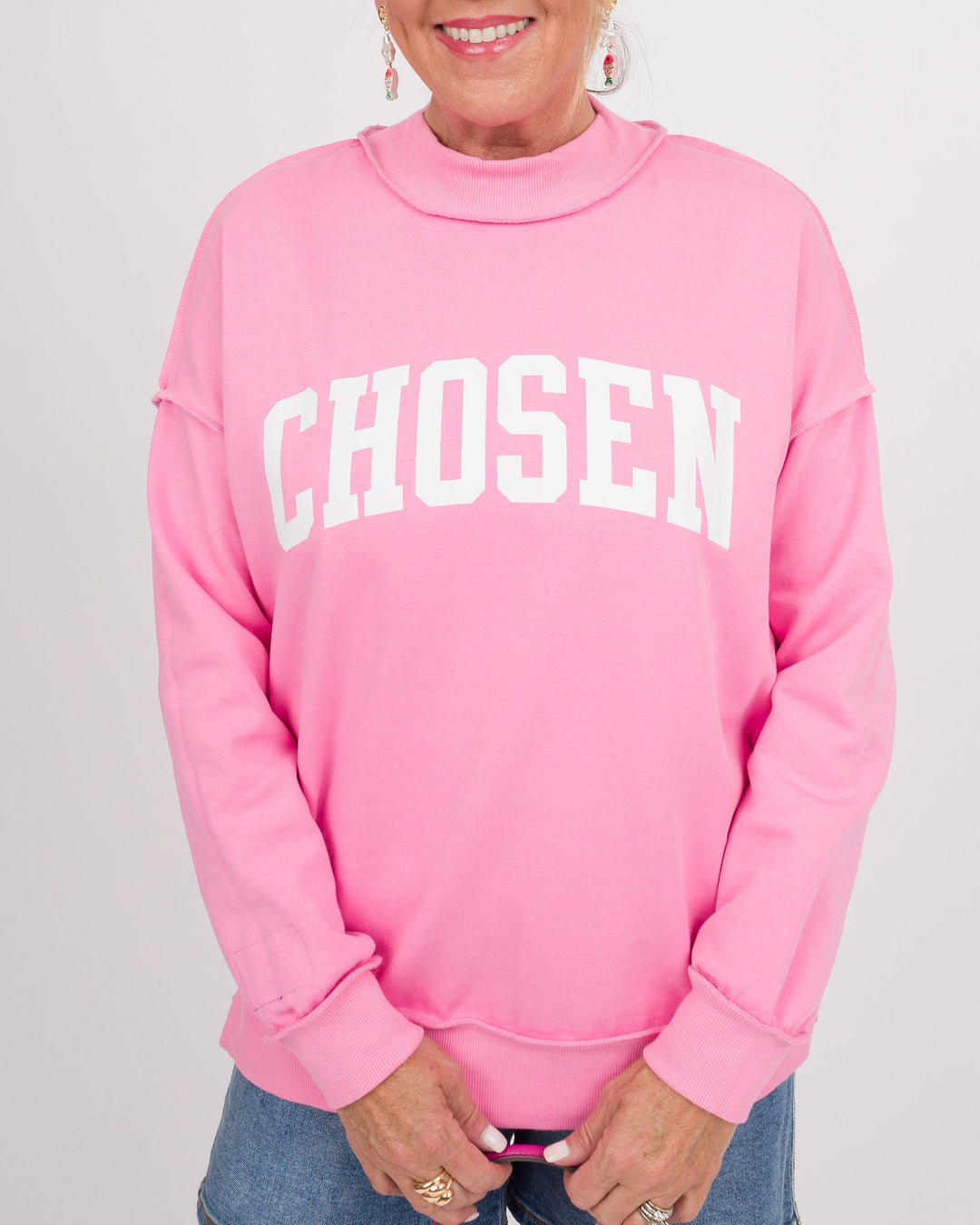 Reversible Love/Chosen Sweatshirt - Pink