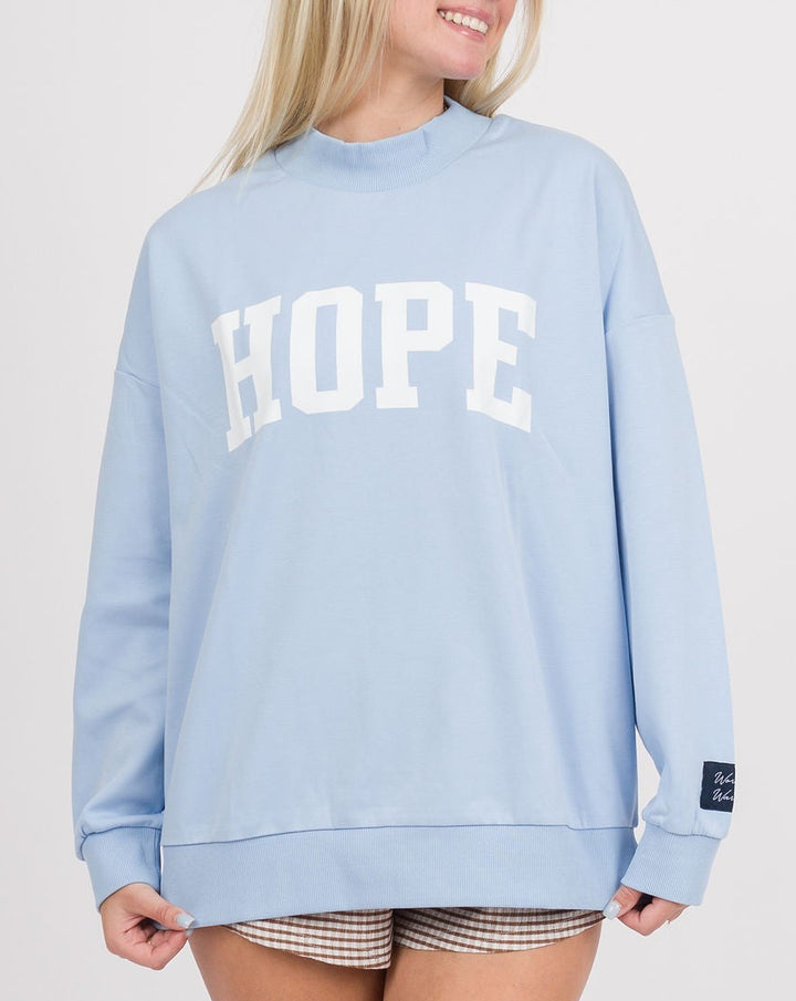 Reversible Hope/Pray Sweatshirt - Blue