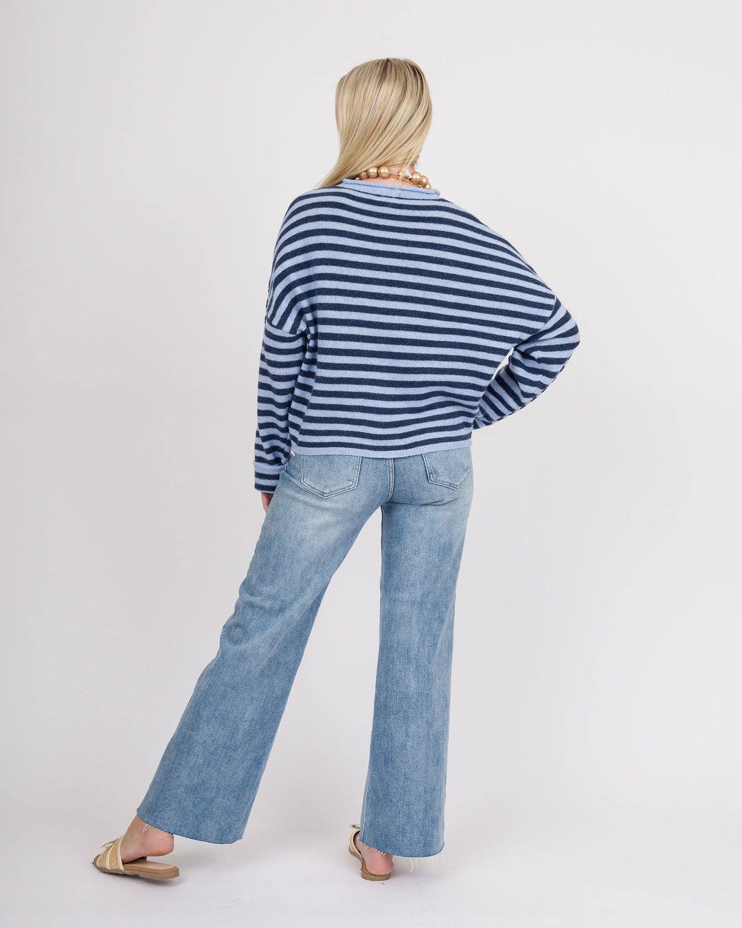 Piper Cardigan - Blue Stripe