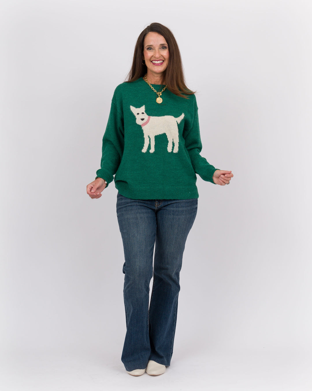 Green Scottie Sweater