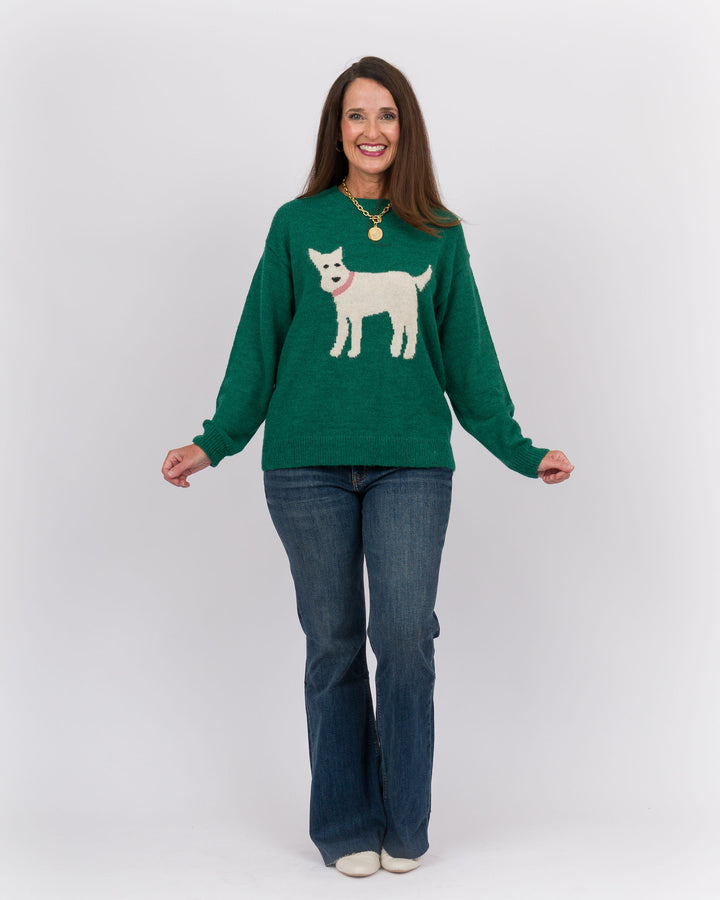 Green Scottie Sweater