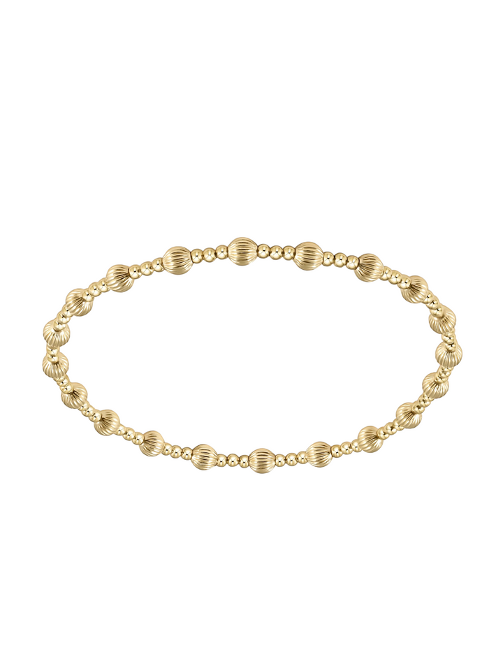 enewton Dignity Sincerity Pattern 4mm Gold Bead Bracelet