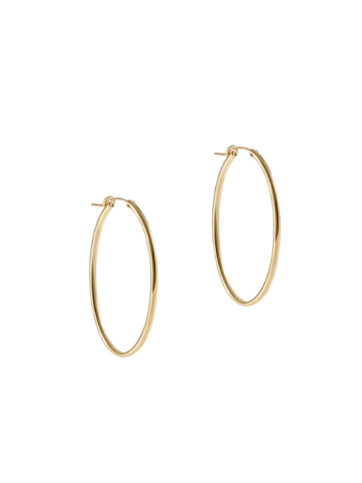 enewton Oval Gold 2" Smooth Hoop Earrings