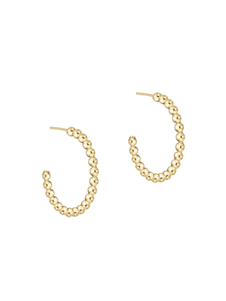 enewton 4mm Gold Beaded 1.25" Hoop