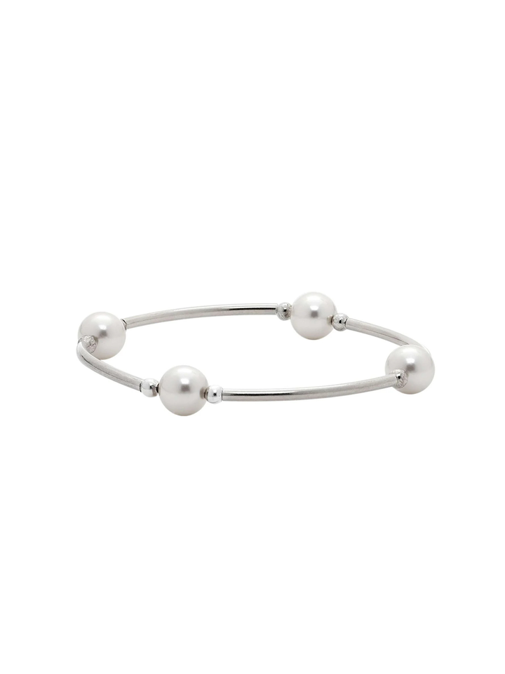 Blessing Bracelet -  Silver with White Pearl