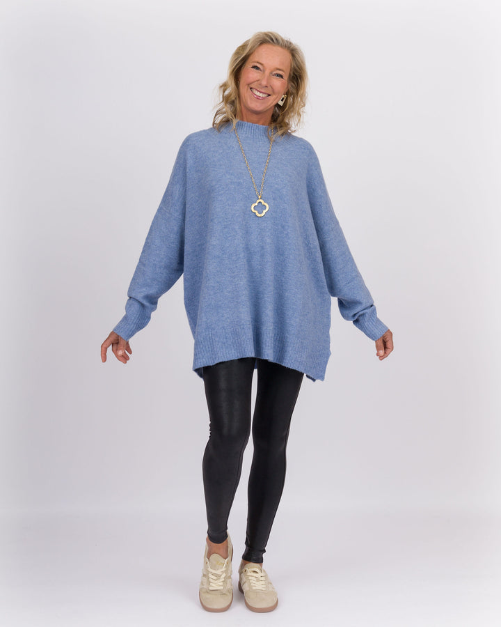 Mud Pie Monica Crew Neck Sweater - Blue