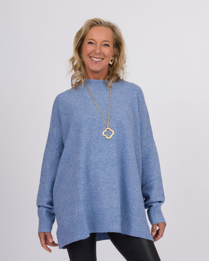 Mud Pie Monica Crew Neck Sweater - Blue