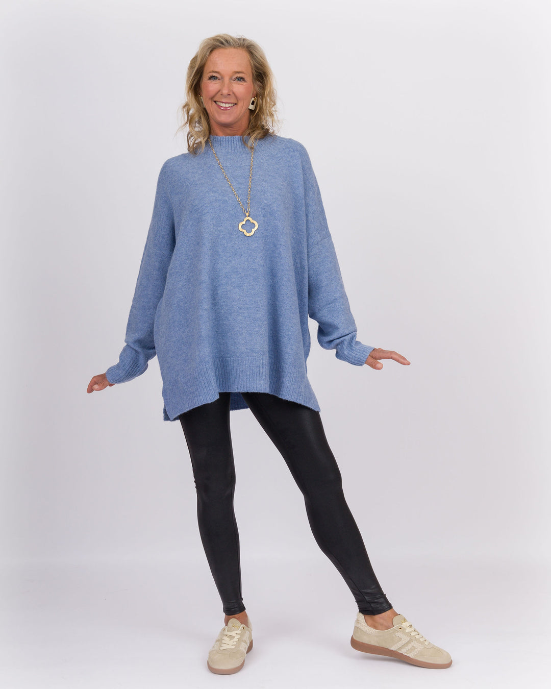 Mud Pie Monica Crew Neck Sweater - Blue