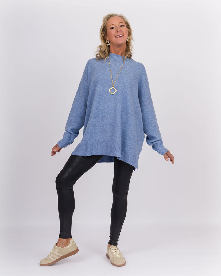 Mud Pie Monica Crew Neck Sweater - Blue