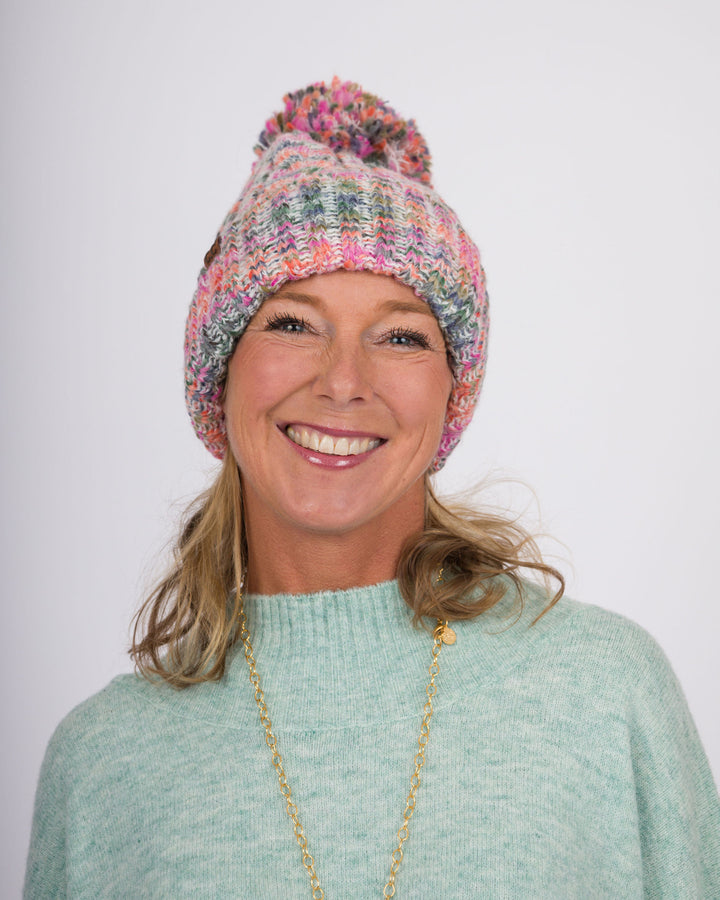 C.C Beanie Multi Hot Pink Mix