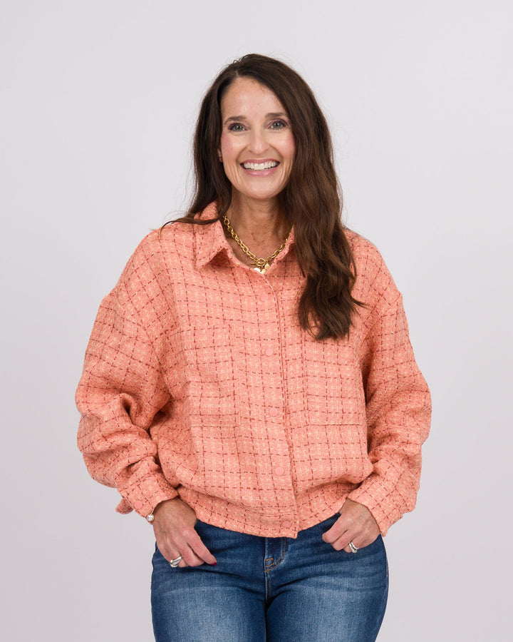 Tweed Coral Jacket