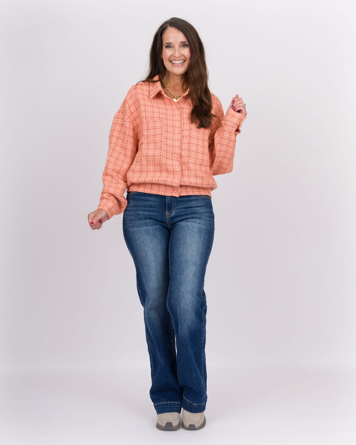 Tweed Coral Jacket