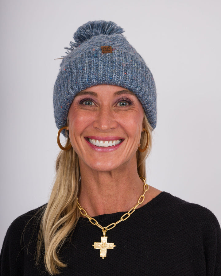 C.C Beanie Criss Cross Denim