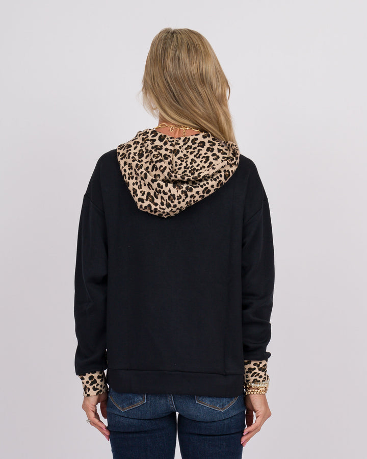 Animal Print Silky Hoodie