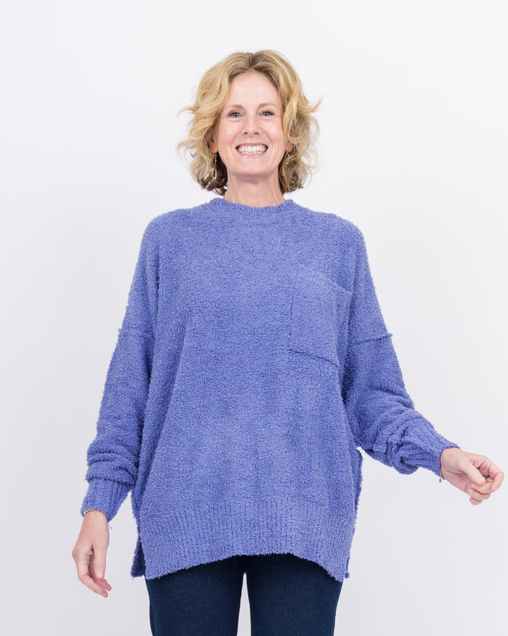 Mud Pie Rome Chenille Sweater- Blue