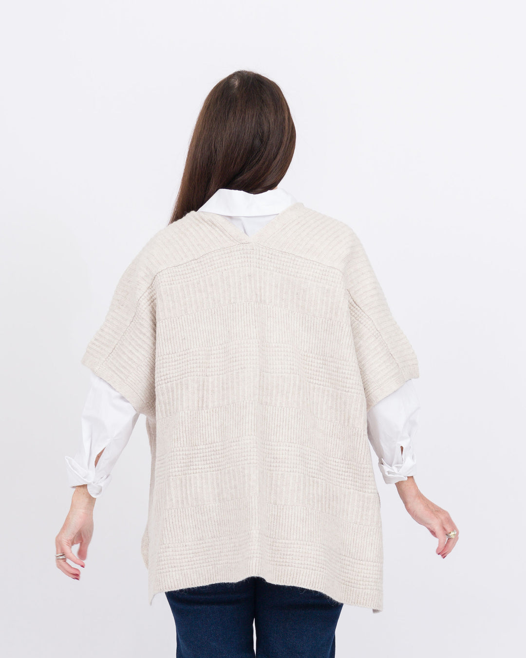 Neve Rib Knit Stripe Cardigan - Oatmeal