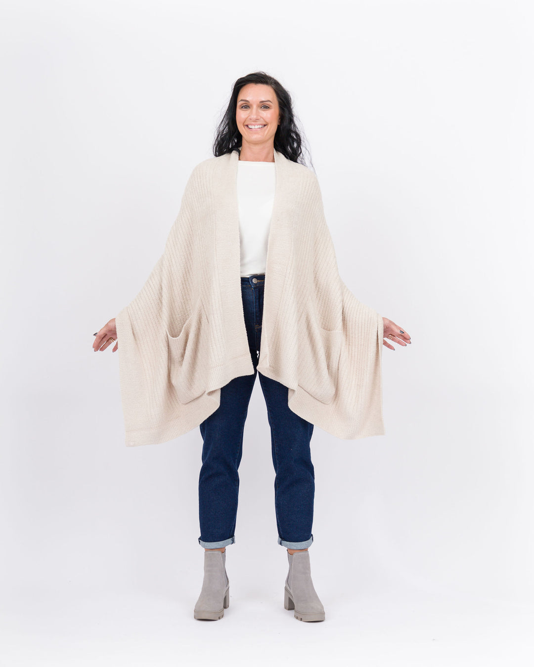 Barefoot Dreams Travel Shawl -Stone