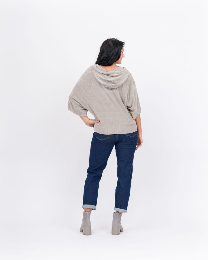 Barefoot Dreams CCUL Bell Sleeve Hoodie-Pewter