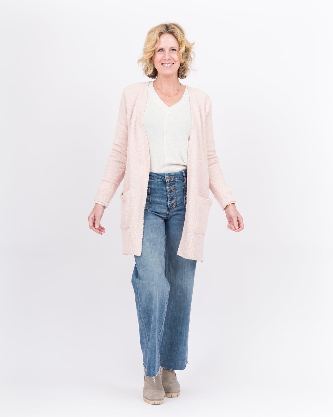 Simply Noelle Lounge Long Cardigan- Blush