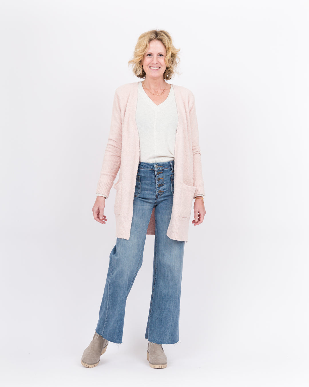 Simply Noelle Lounge Long Cardigan- Blush