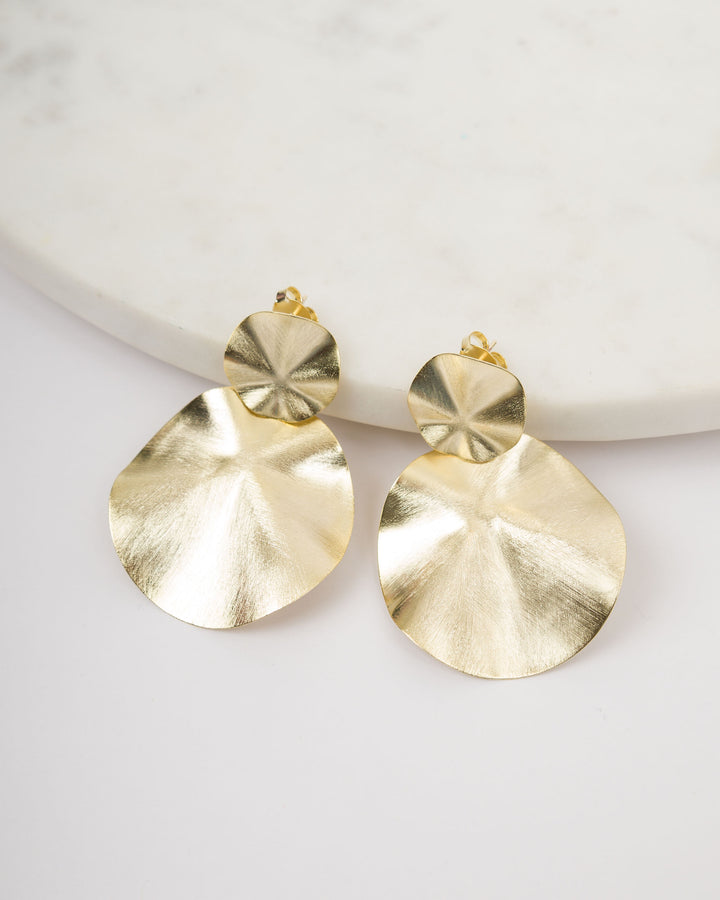 Sheila Fajl Isola Wavy Brushed Earrings