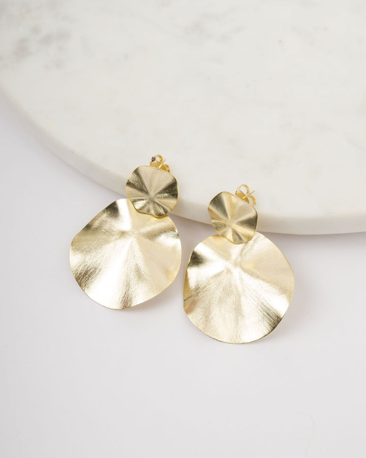 Sheila Fajl Isola Wavy Brushed Earrings