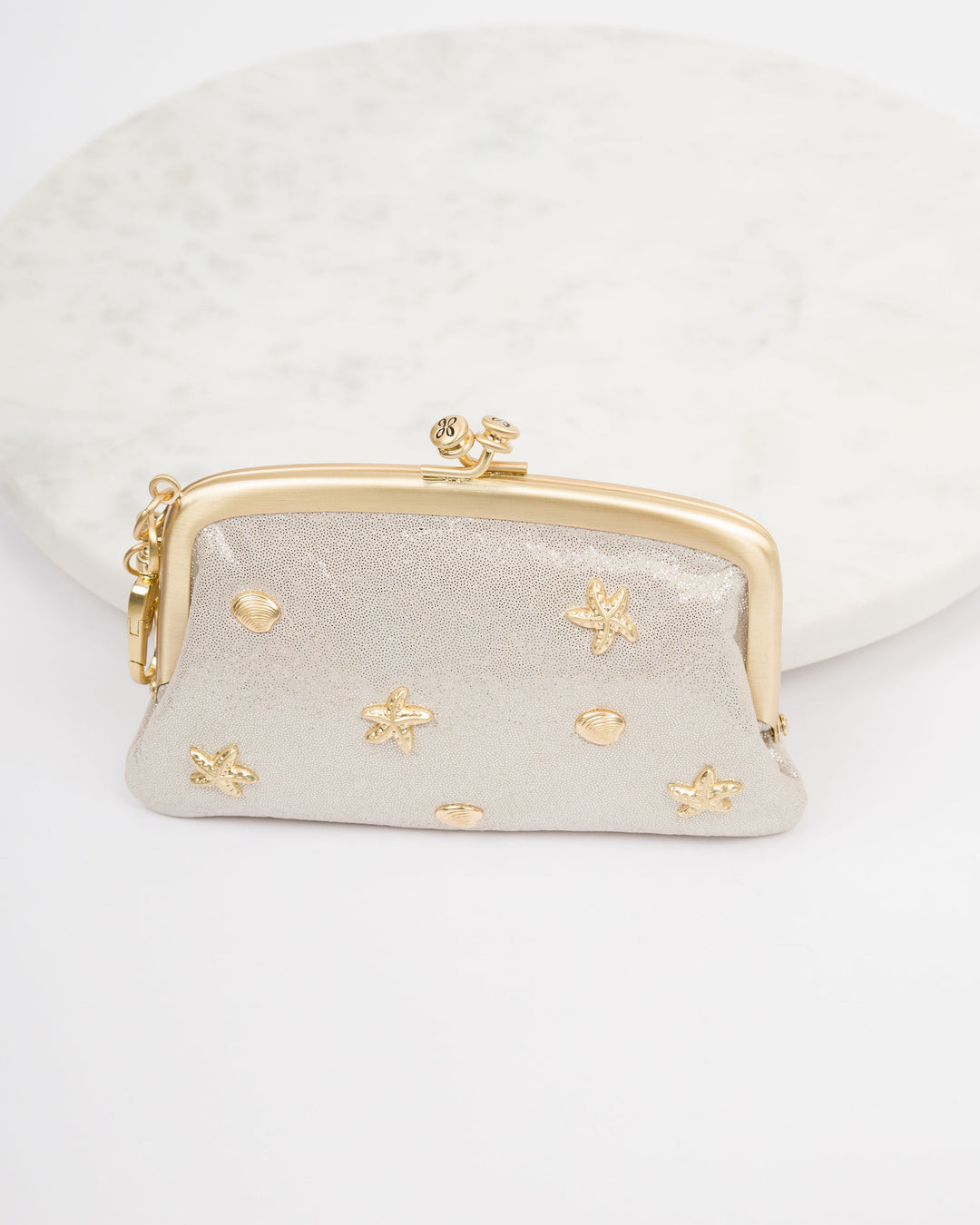 HOBO Cheer Frame Pouch - Sand Shimmer-Final Sale