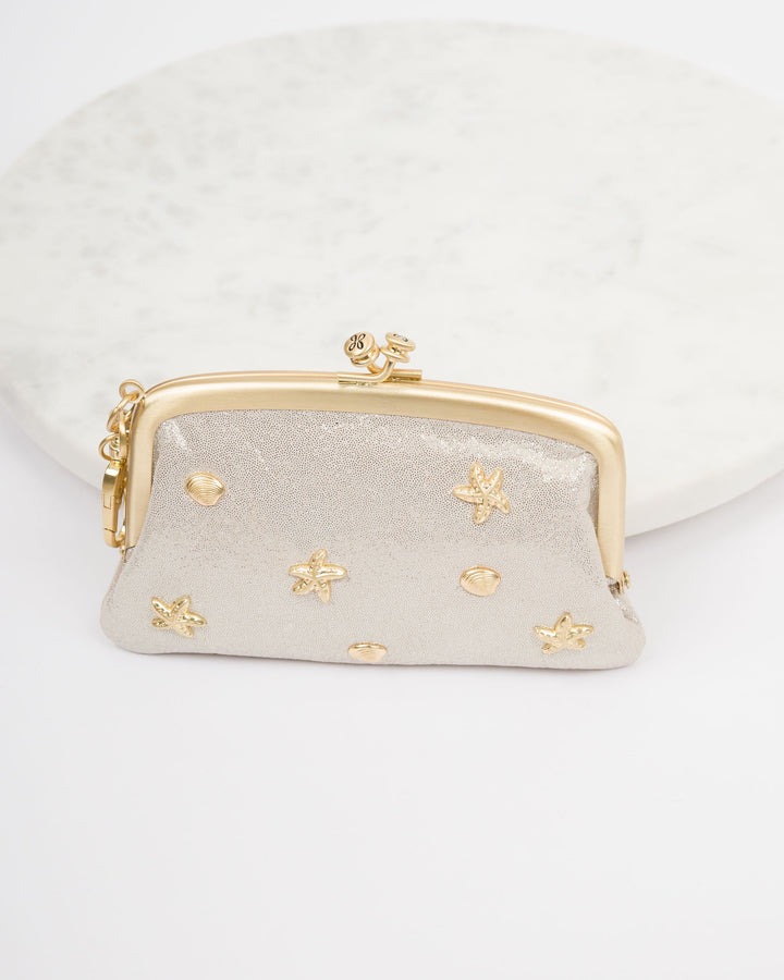HOBO Cheer Frame Pouch - Sand Shimmer-Final Sale