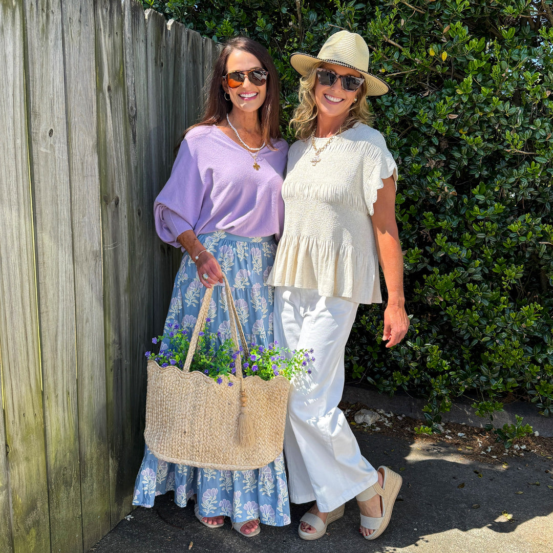 Peplum Top - Oatmeal