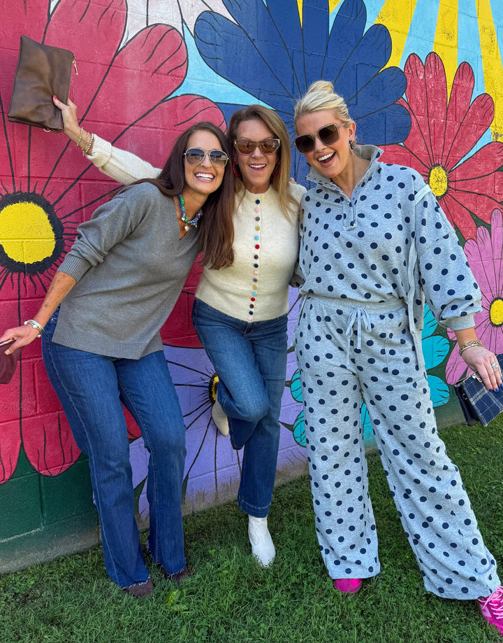 Heather Grey Polka Dot Pants