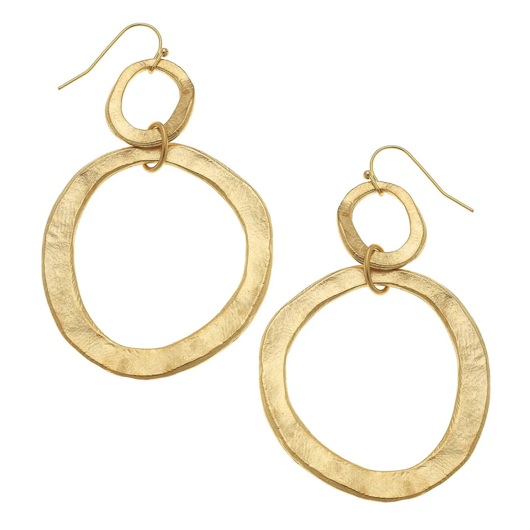 Susan Shaw Double O Hanging Earrings