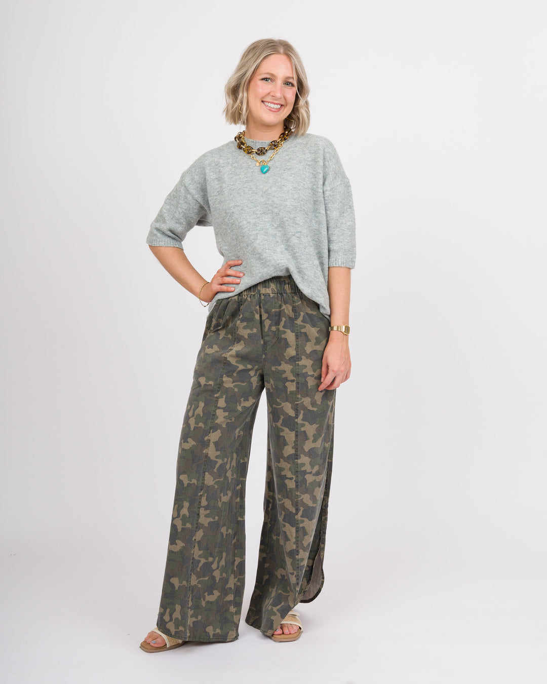 Tulip Camo Relaxed Fit Pants