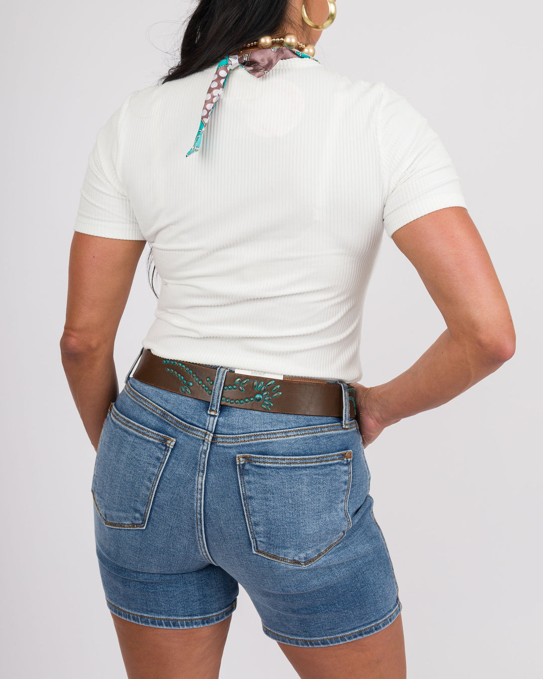 Judy Blue High Waist 2 Button Dad Shorts