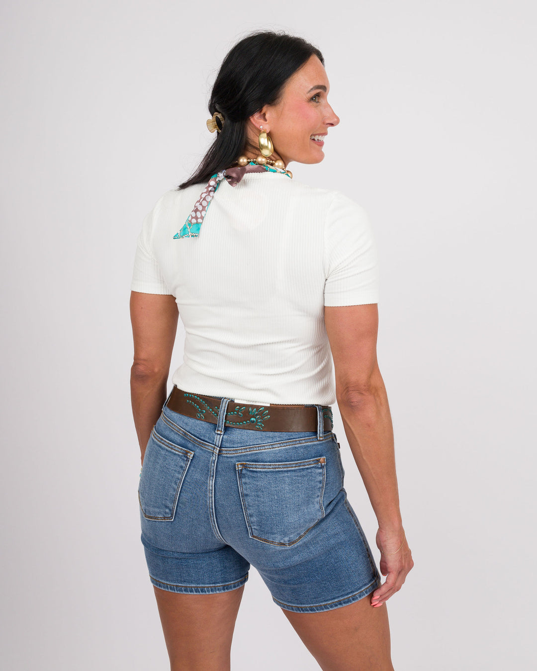Judy Blue High Waist 2 Button Dad Shorts