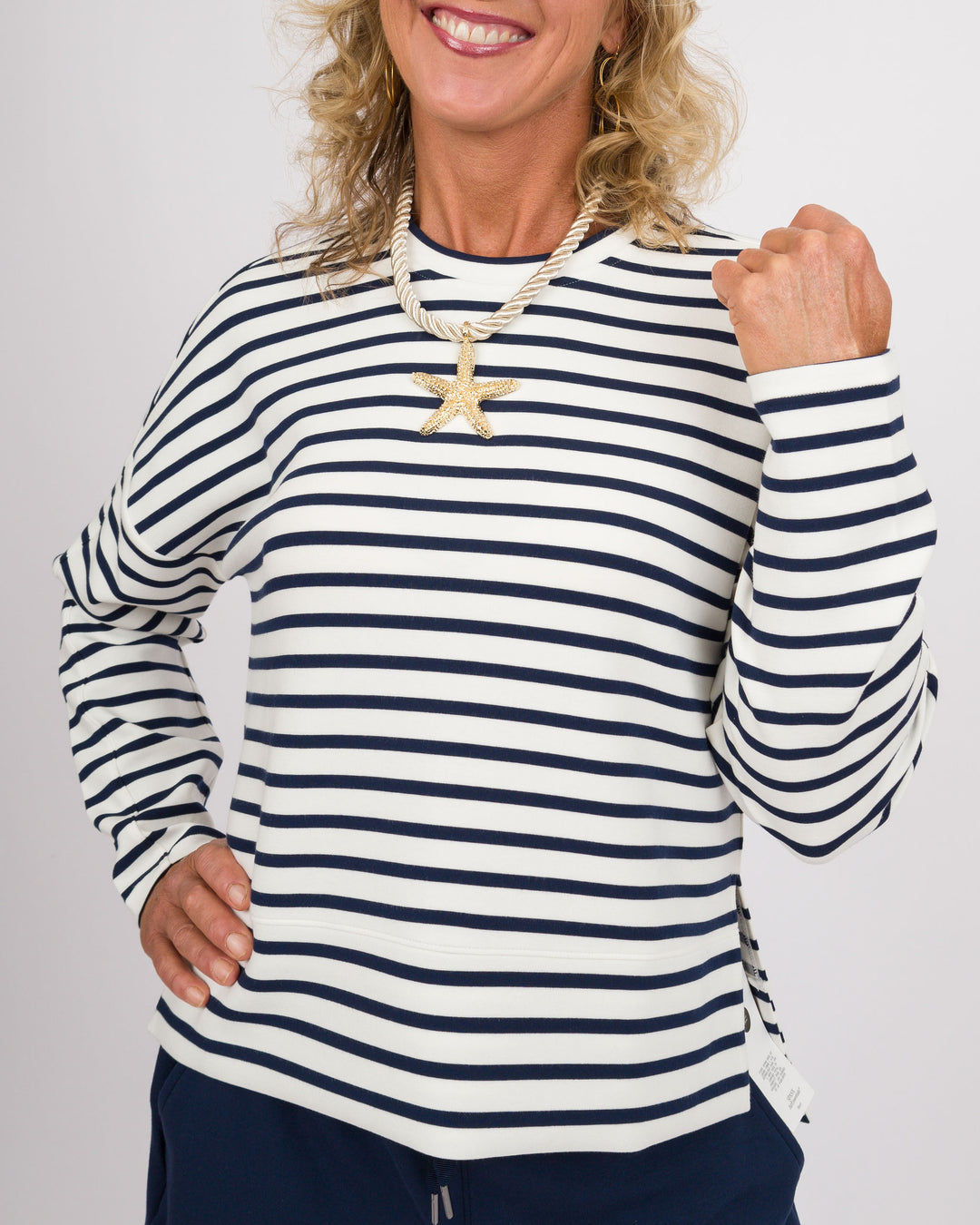 Spanx Crewneck Stripe Top