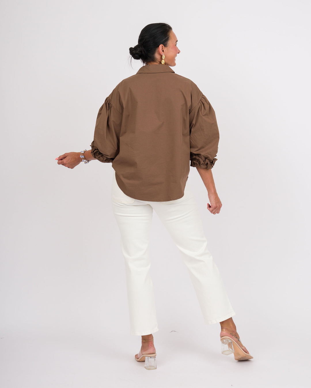 KUT from the Kloth Avery High Rise Straight Leg Jeans - Ivory
