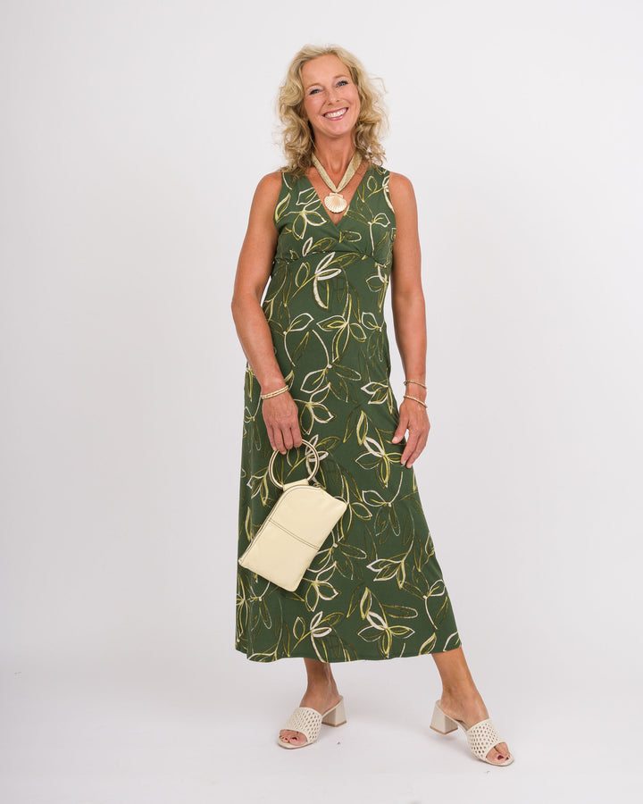 Olive Bloom Dream Midi Dress