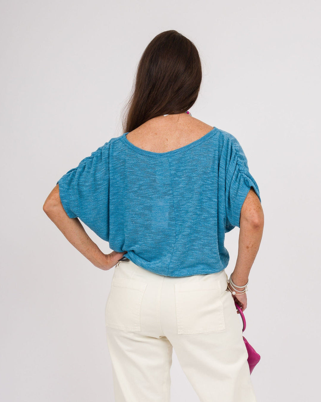 Blue Haven Shirred Top