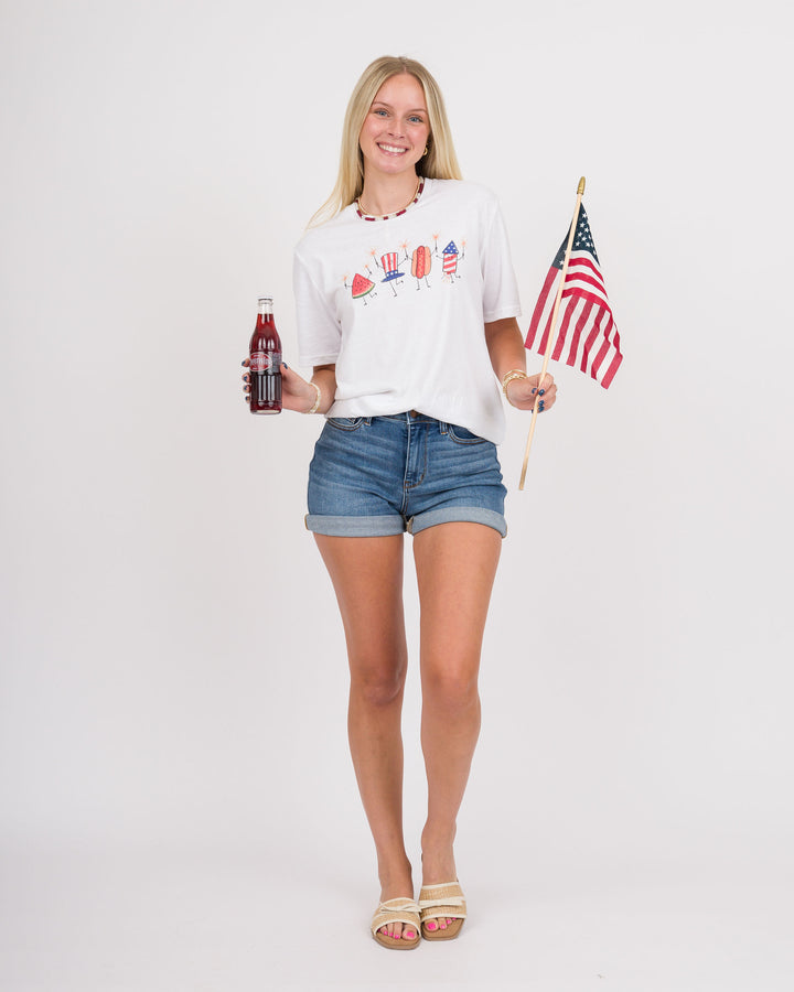 Judy Blue High Waist 2 Button Dad Shorts